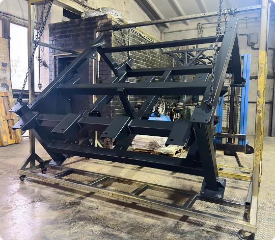 Покраска металлоконструкций промышленного здания